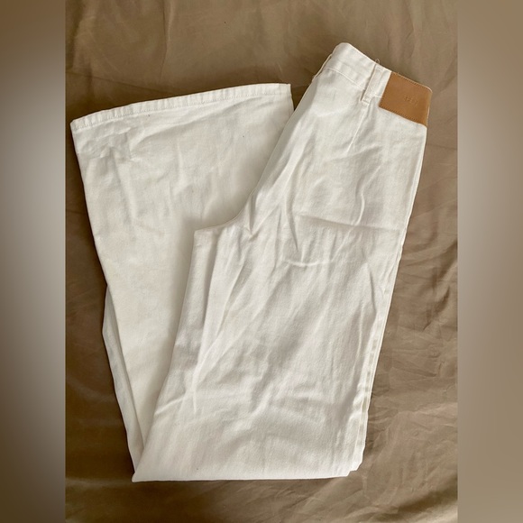 Shein High Waist White Wide Leg Palazzo Pants Size 28 - Picture 6 of 12